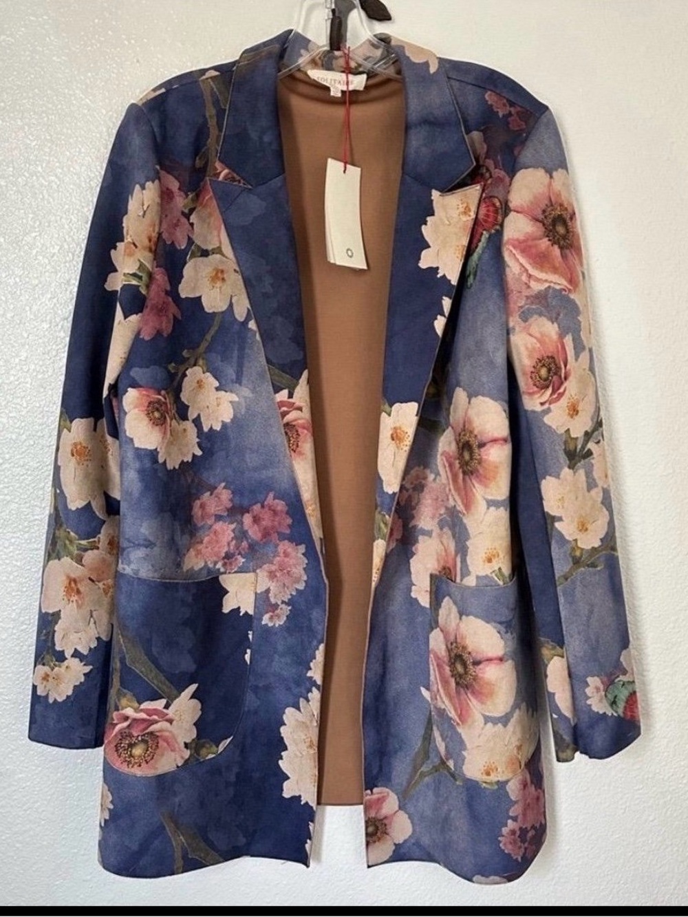 Solitaire Floral Open Front Cardigan NWT~ M - Picture 1 of 4